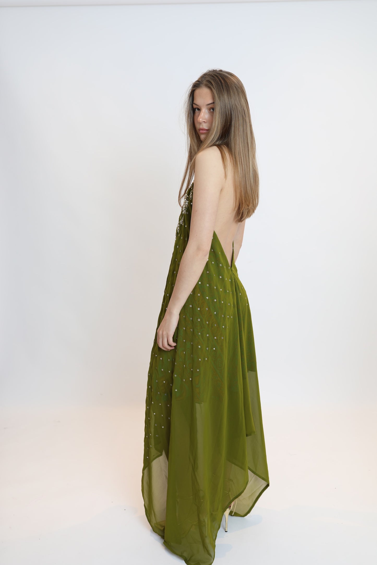 Vestido joya verde 232