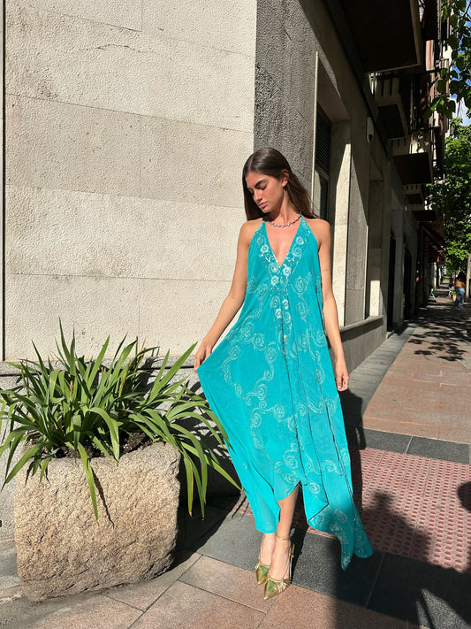 Vestido joya azul