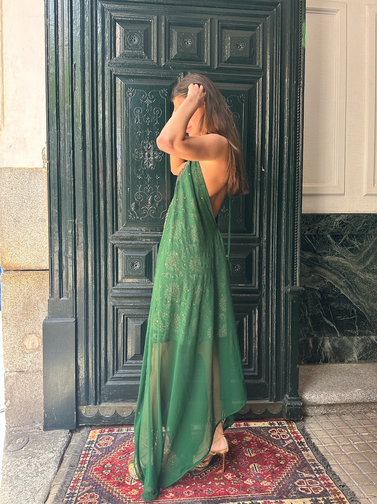 Vestido joya verde