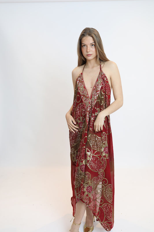 Vestido joya rojo 196