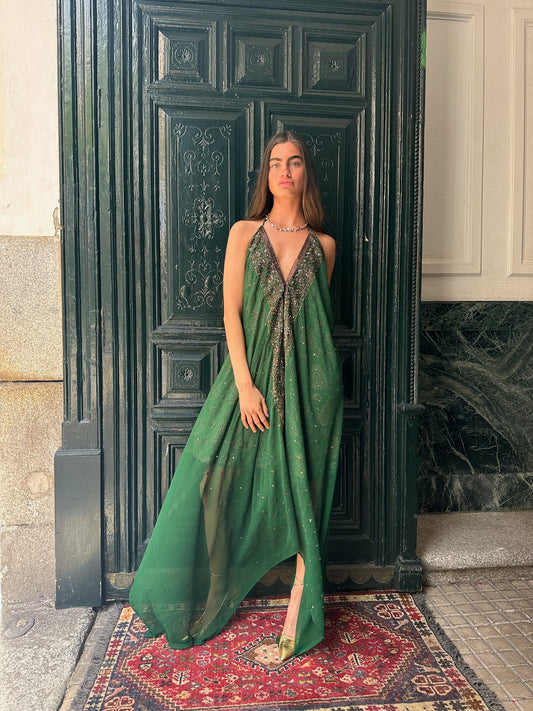 Vestido joya verde