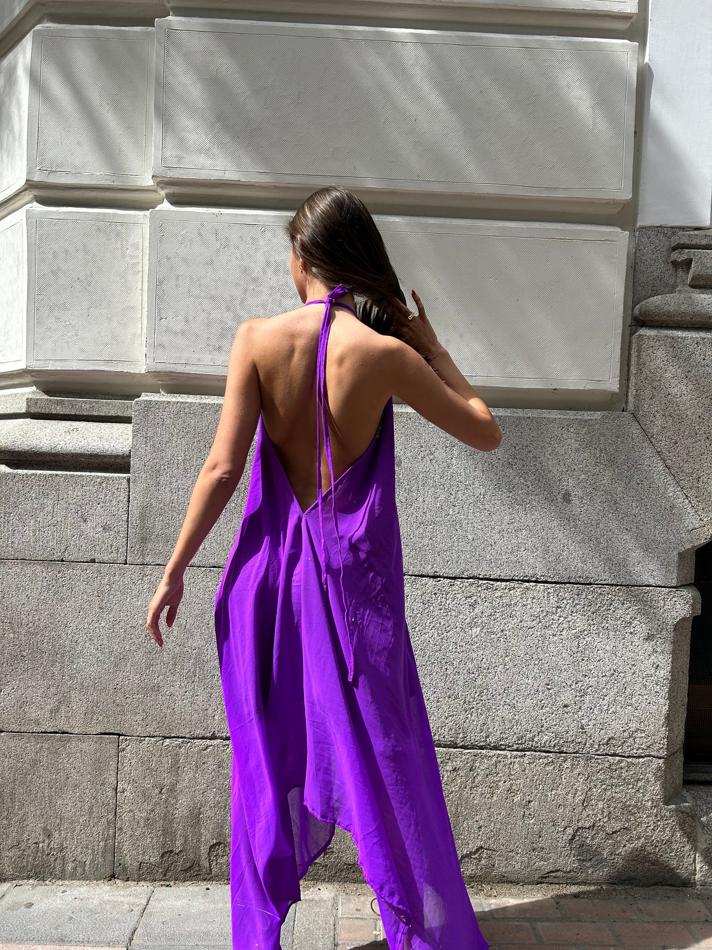 Vestido joya morado