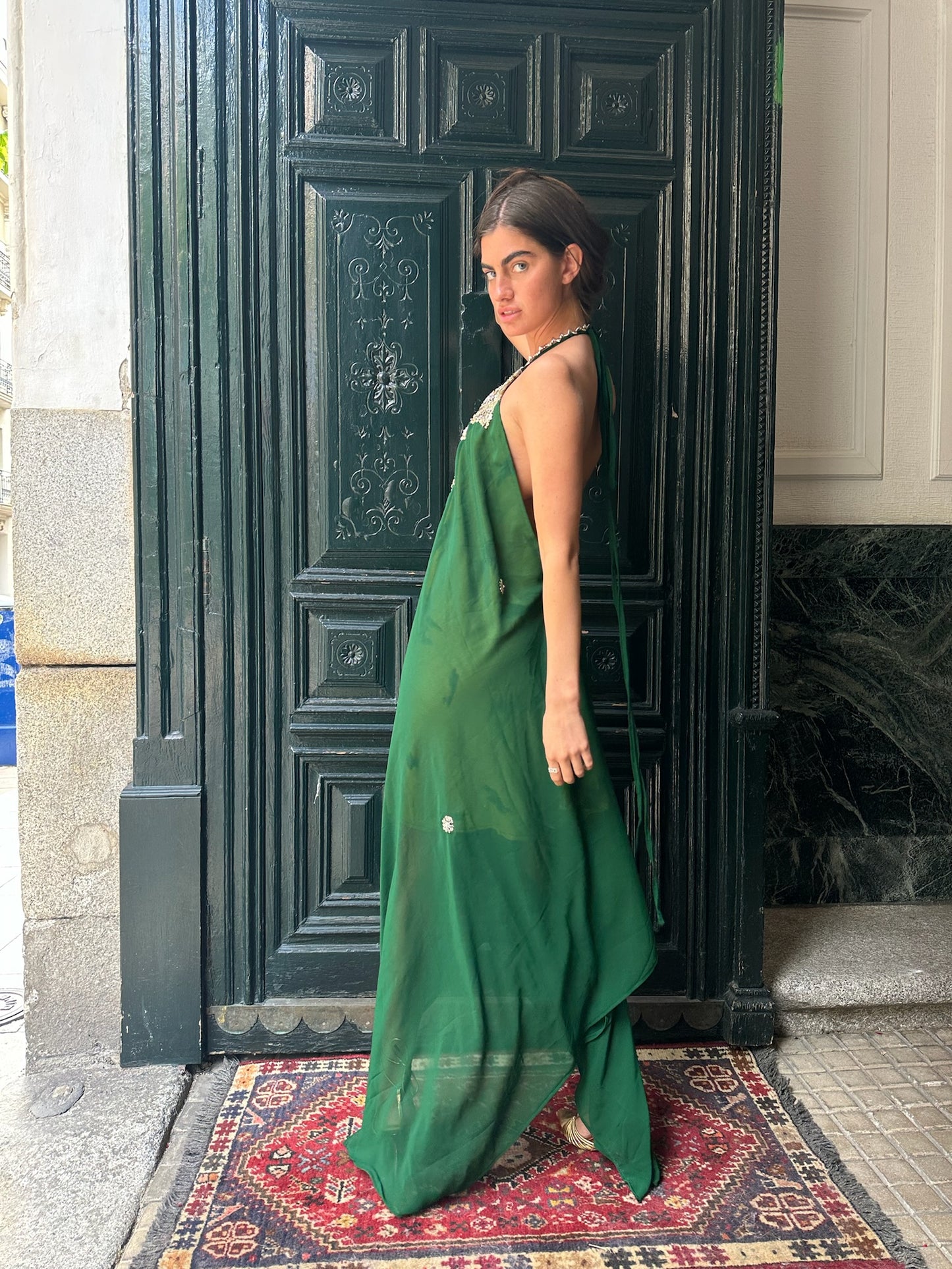 Vestido joya verde