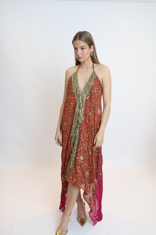 Vestido joya naranja 281