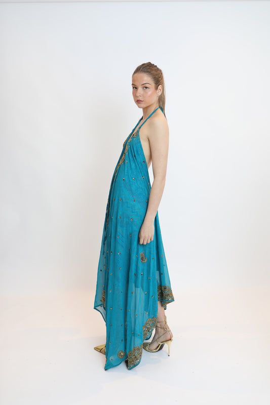 Vestido joya turquesa 115