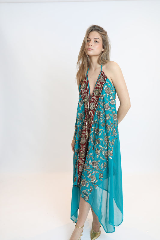 Vestido joya azul 243