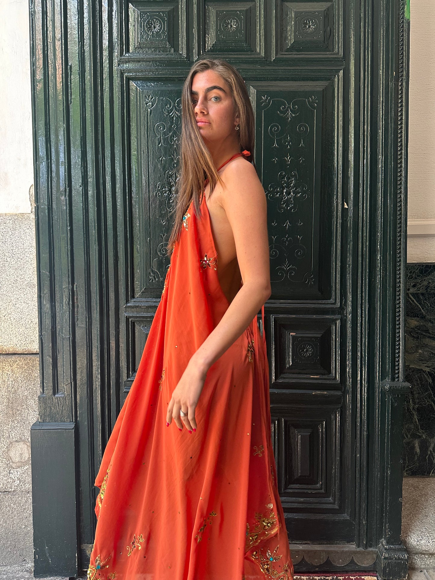 Vestido joya naranja