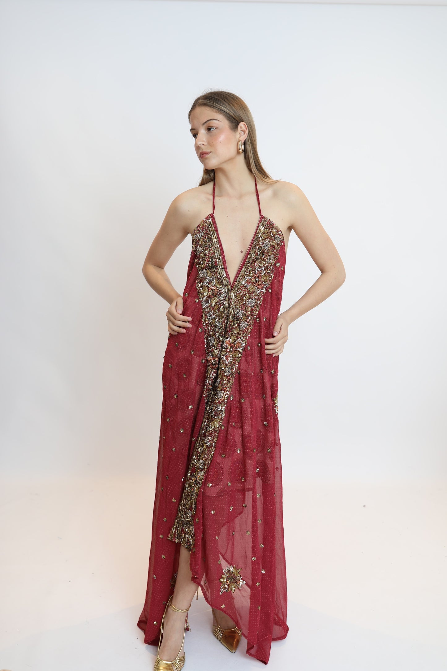 Vestido joya rojo 261