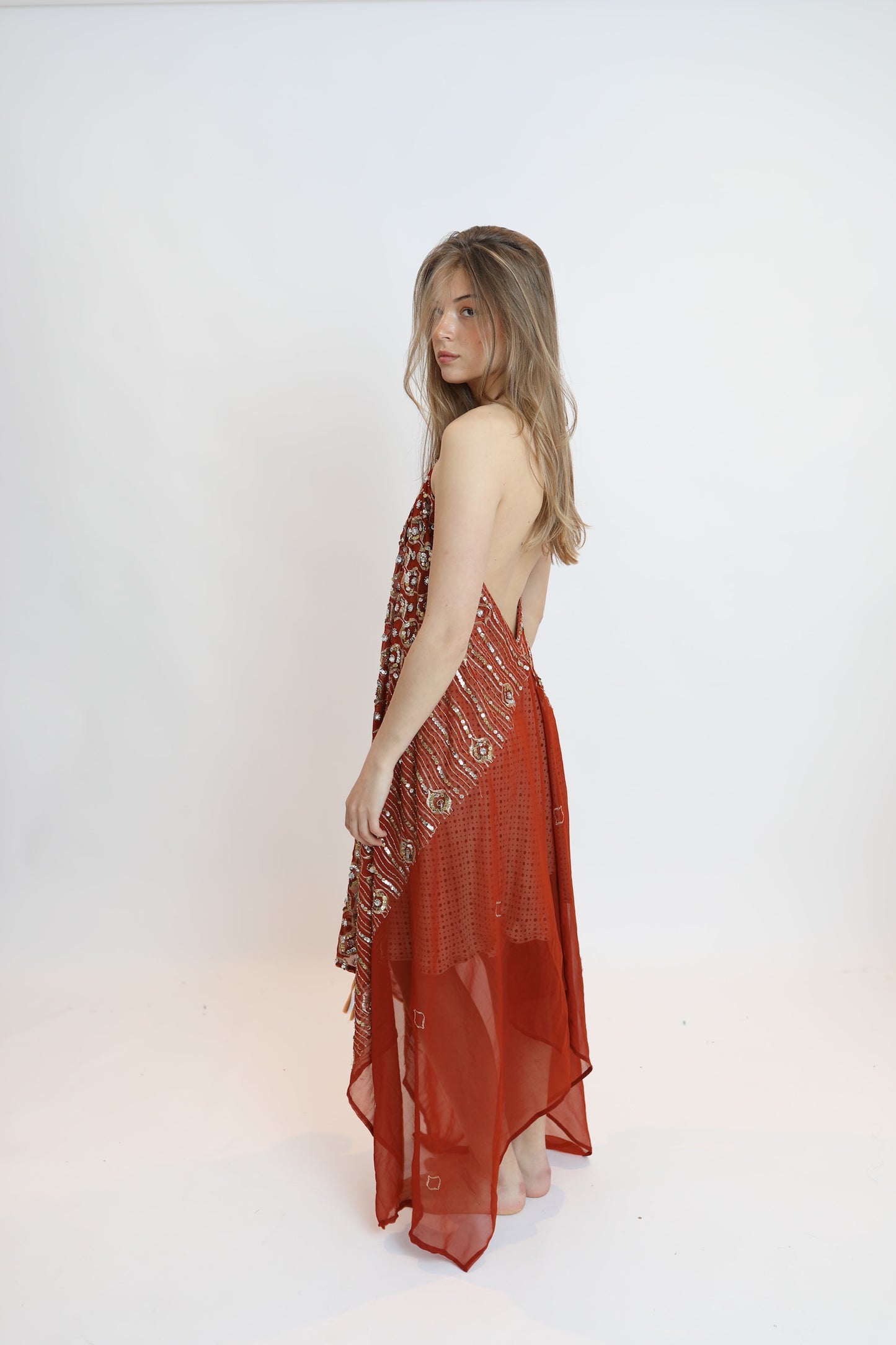 Vestido joya naranja 011