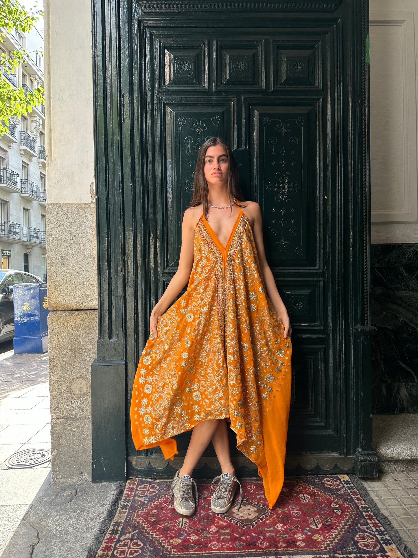 Vestido joya naranja