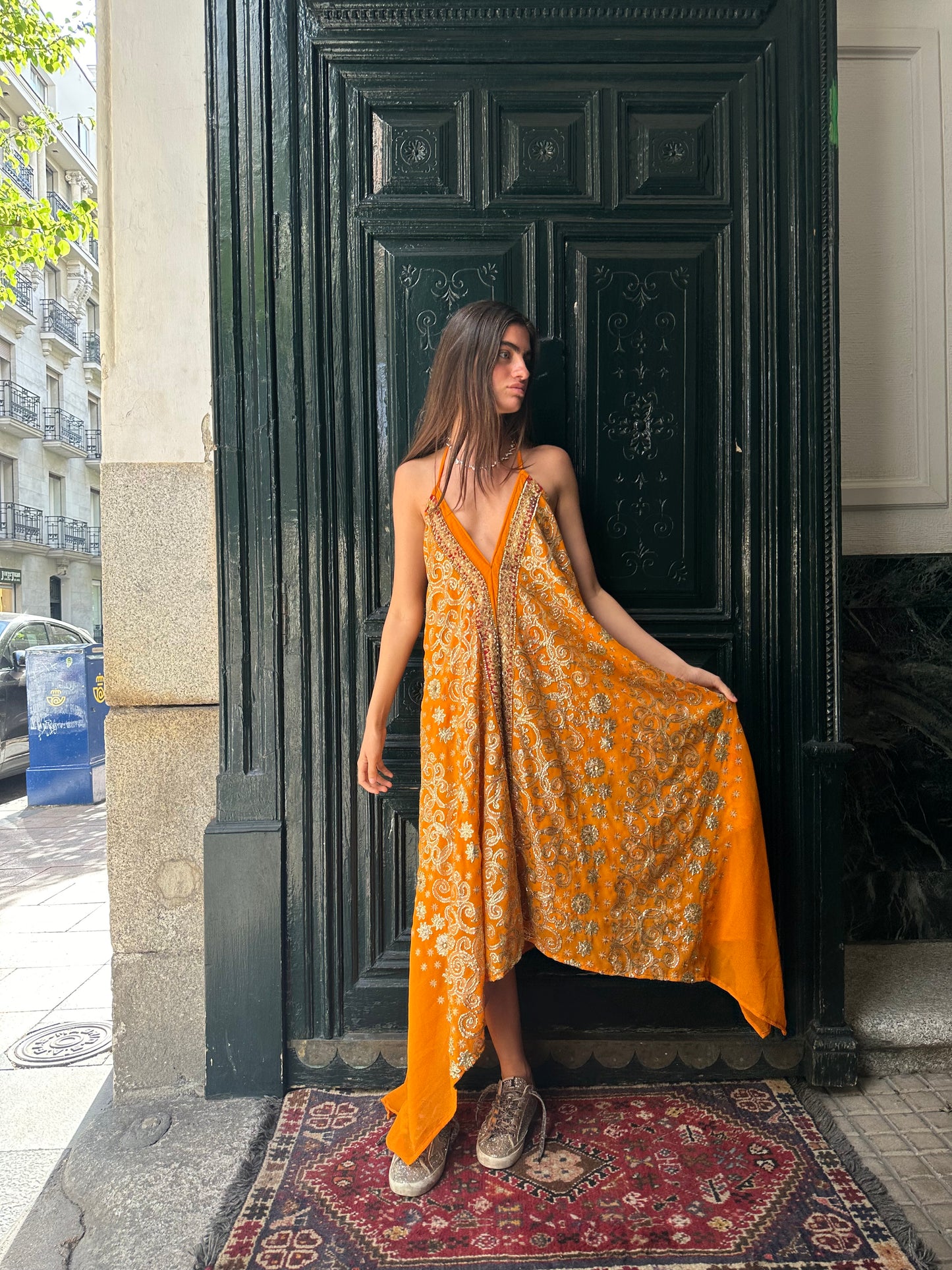 Vestido joya naranja