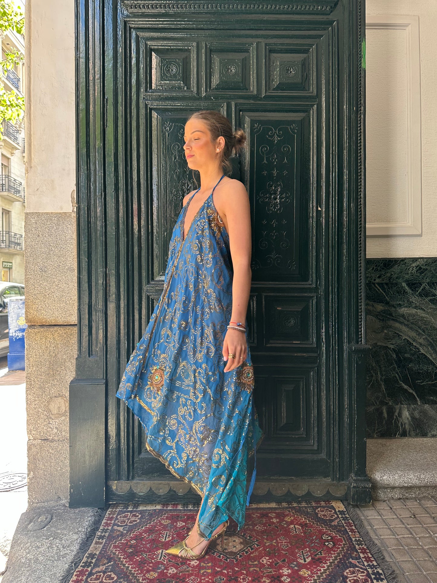 Vestido joya azul