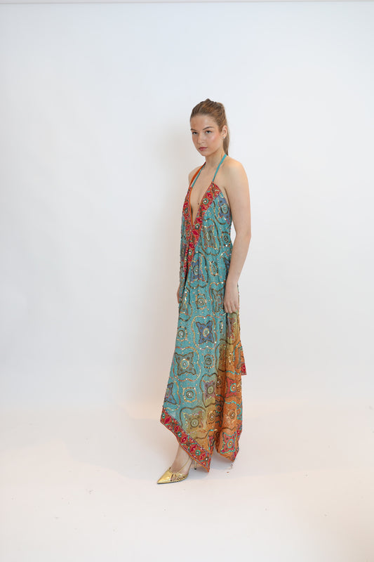 Vestido joya multicolor 078