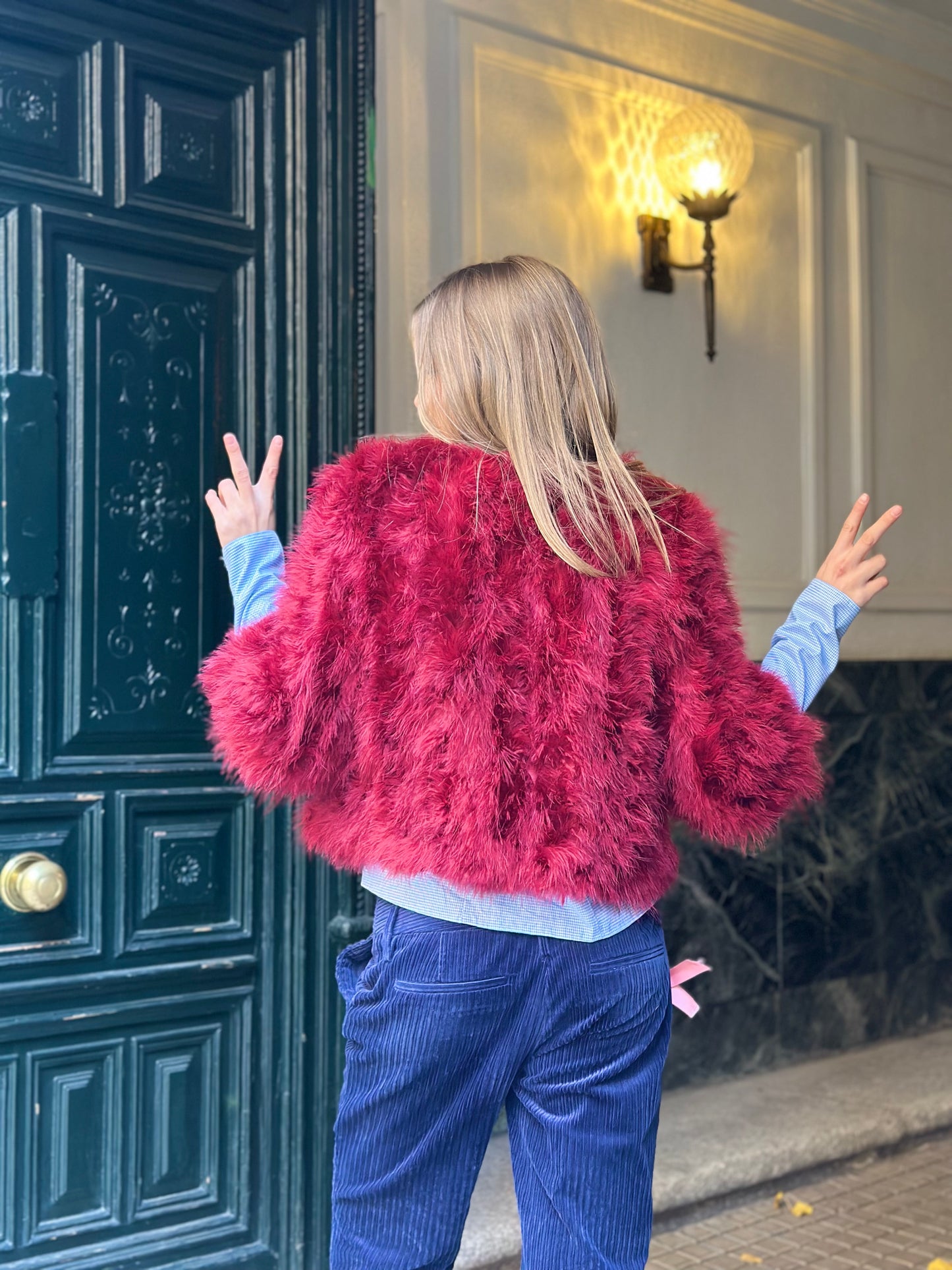 Garnet dragonfly jacket