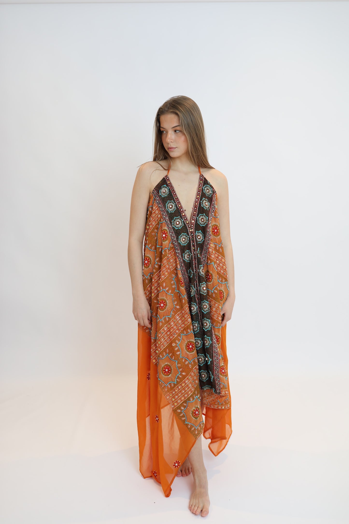 Vestido joya naranja 173