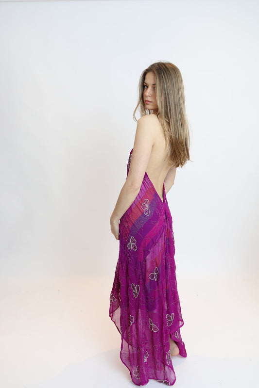 Vestido joya morado 014