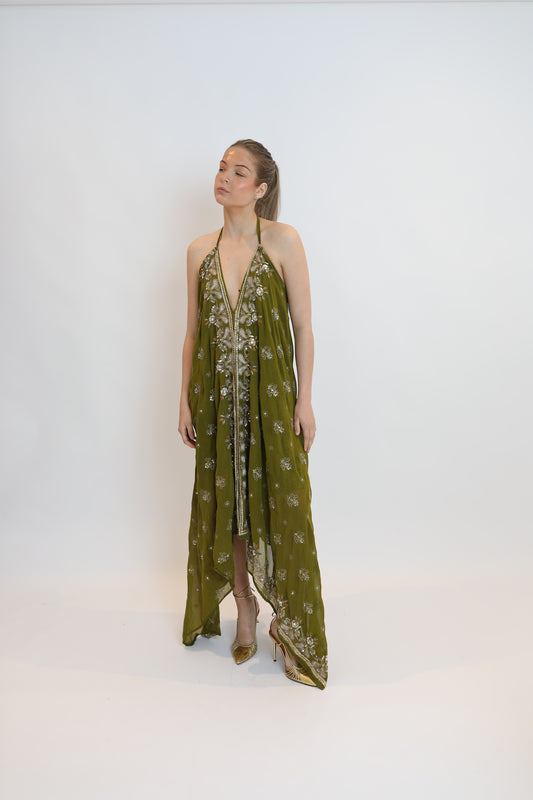 Vestido joya verde 117