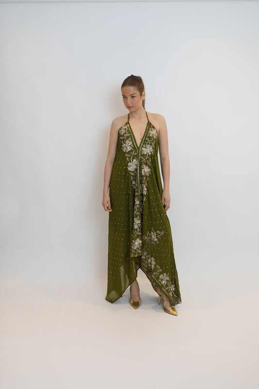 Vestido joya verde 113