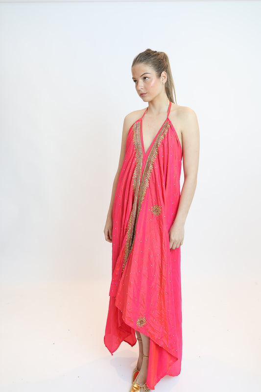 Vestido joya rosa 054