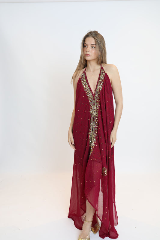 Vestido joya rojo 182