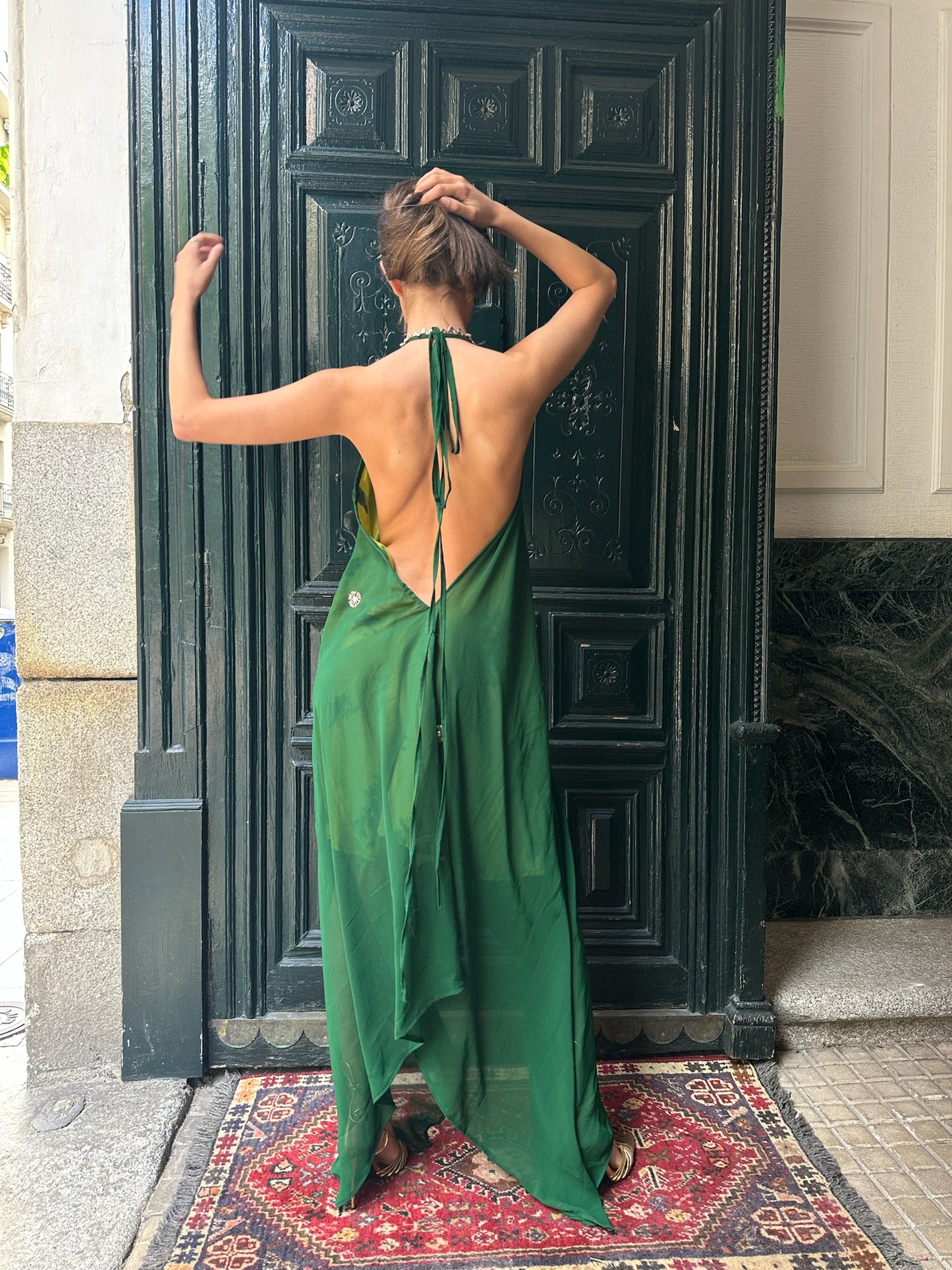 Vestido joya verde