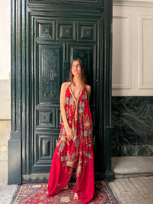 Red jewel dress