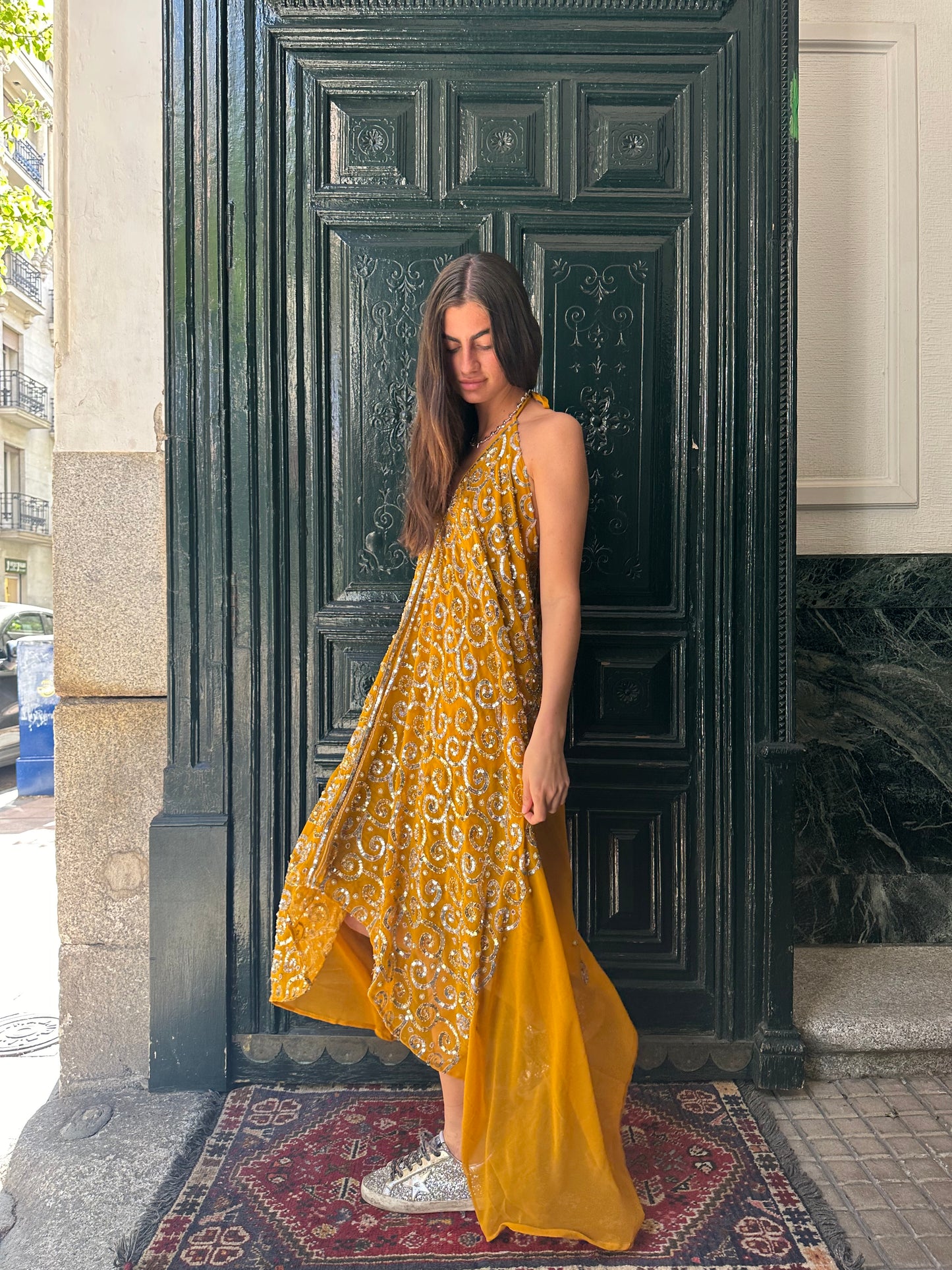 Vestido joya naranja