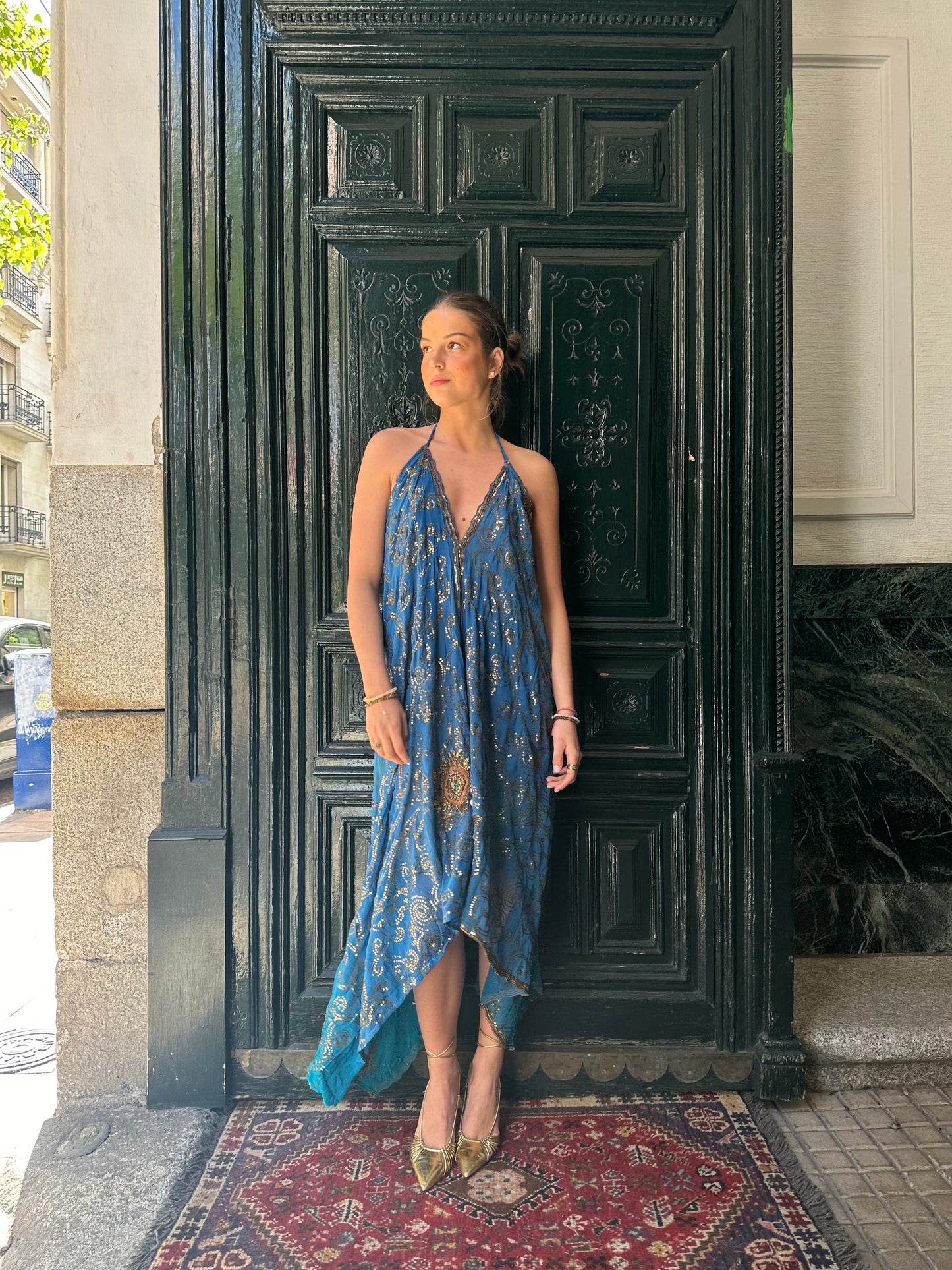 Vestido joya azul