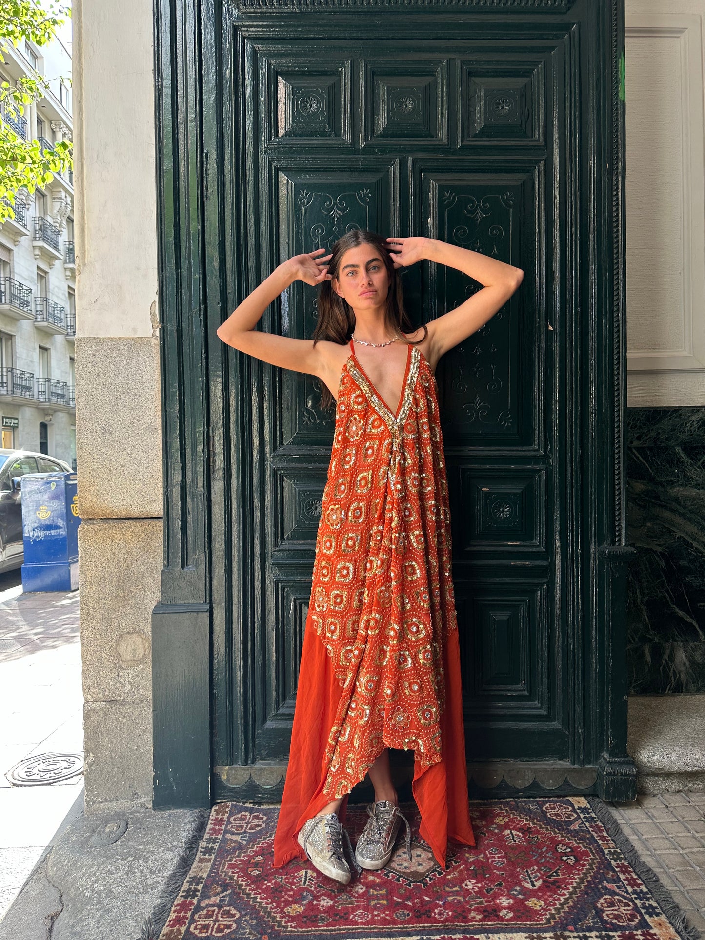 Vestido joya naranja