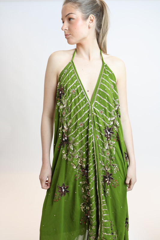 Vestido joya verde 116