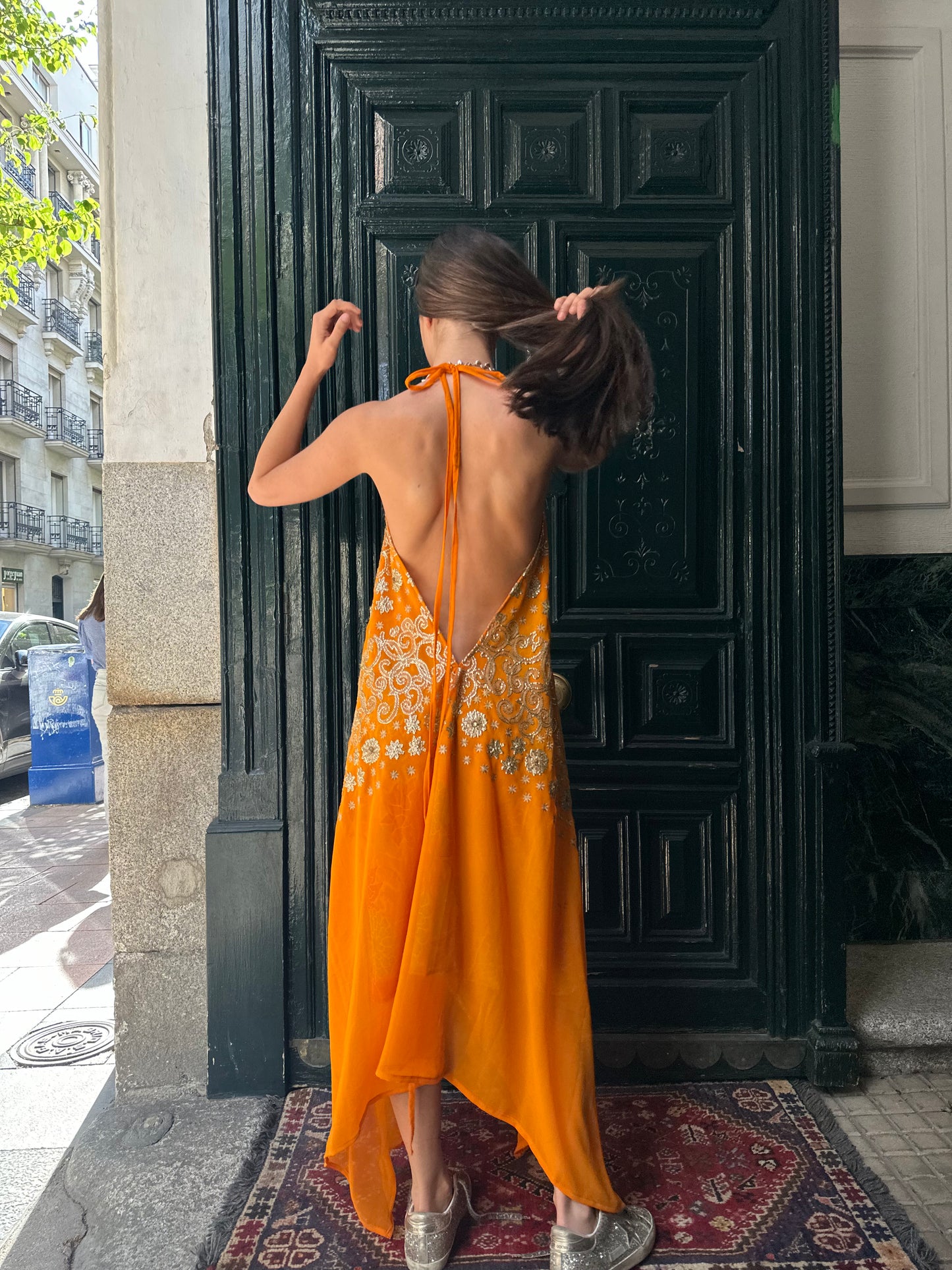 Vestido joya naranja