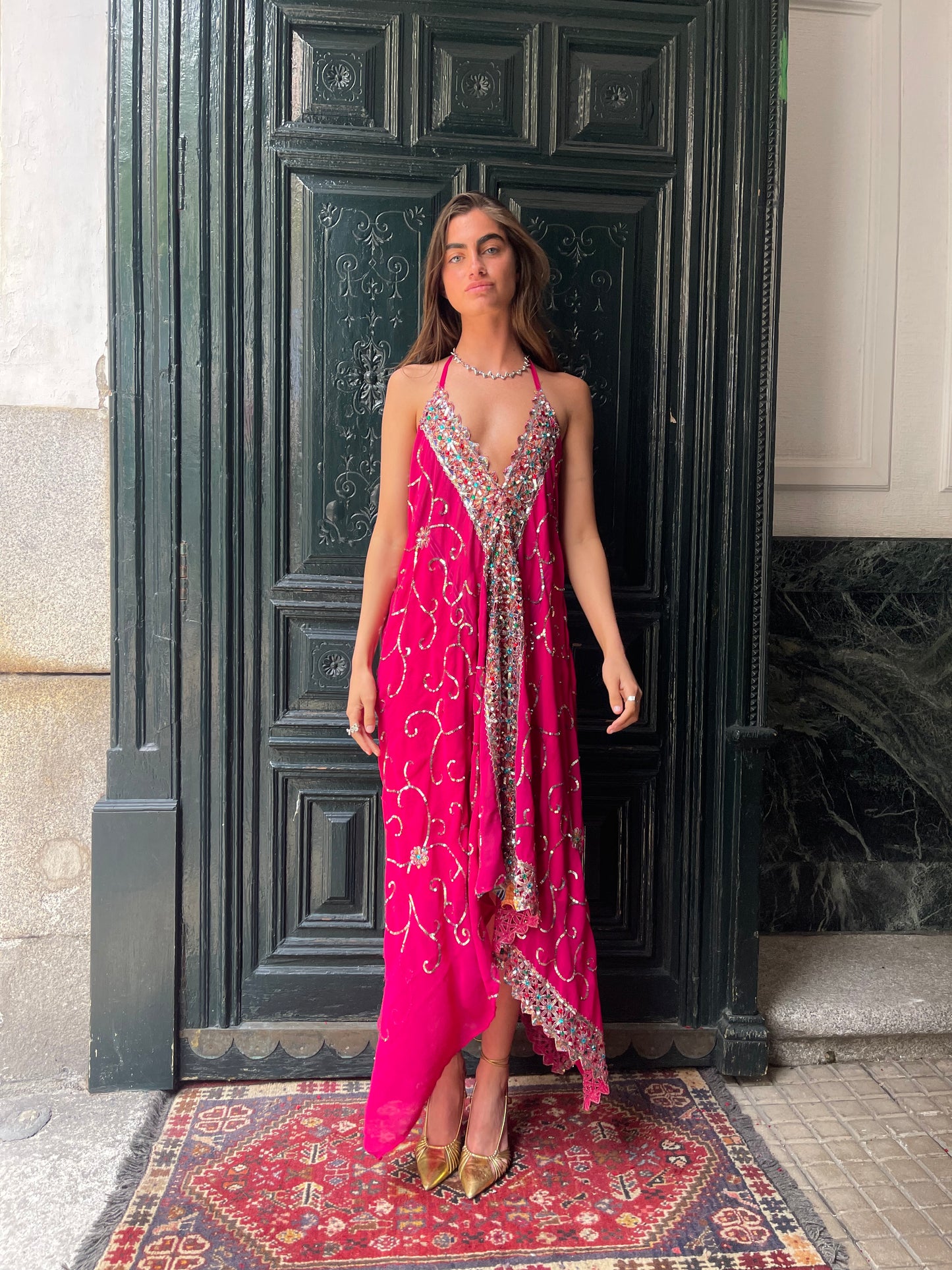 Vestido joya rosa