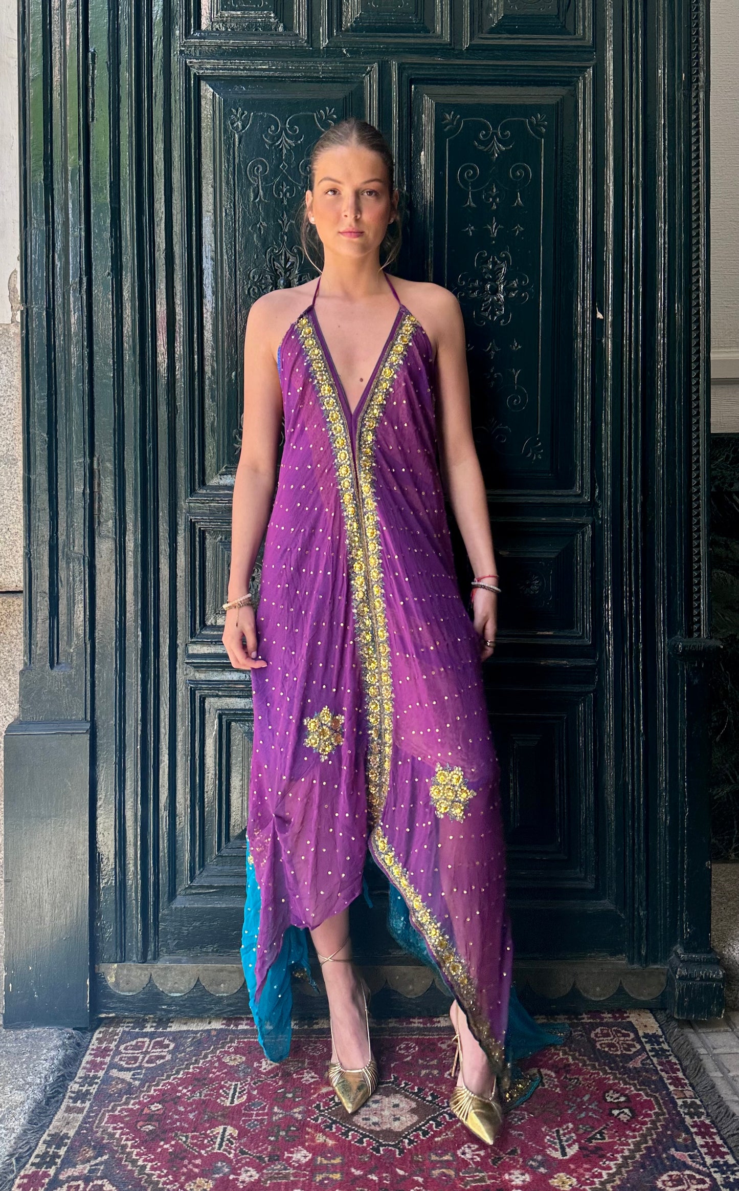 Vestido joya morado