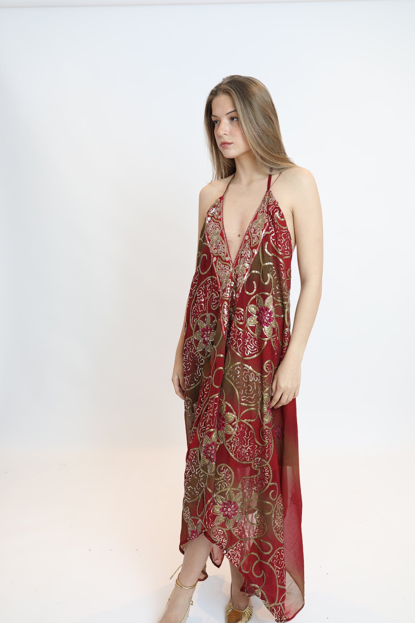 Vestido joya rojo 196