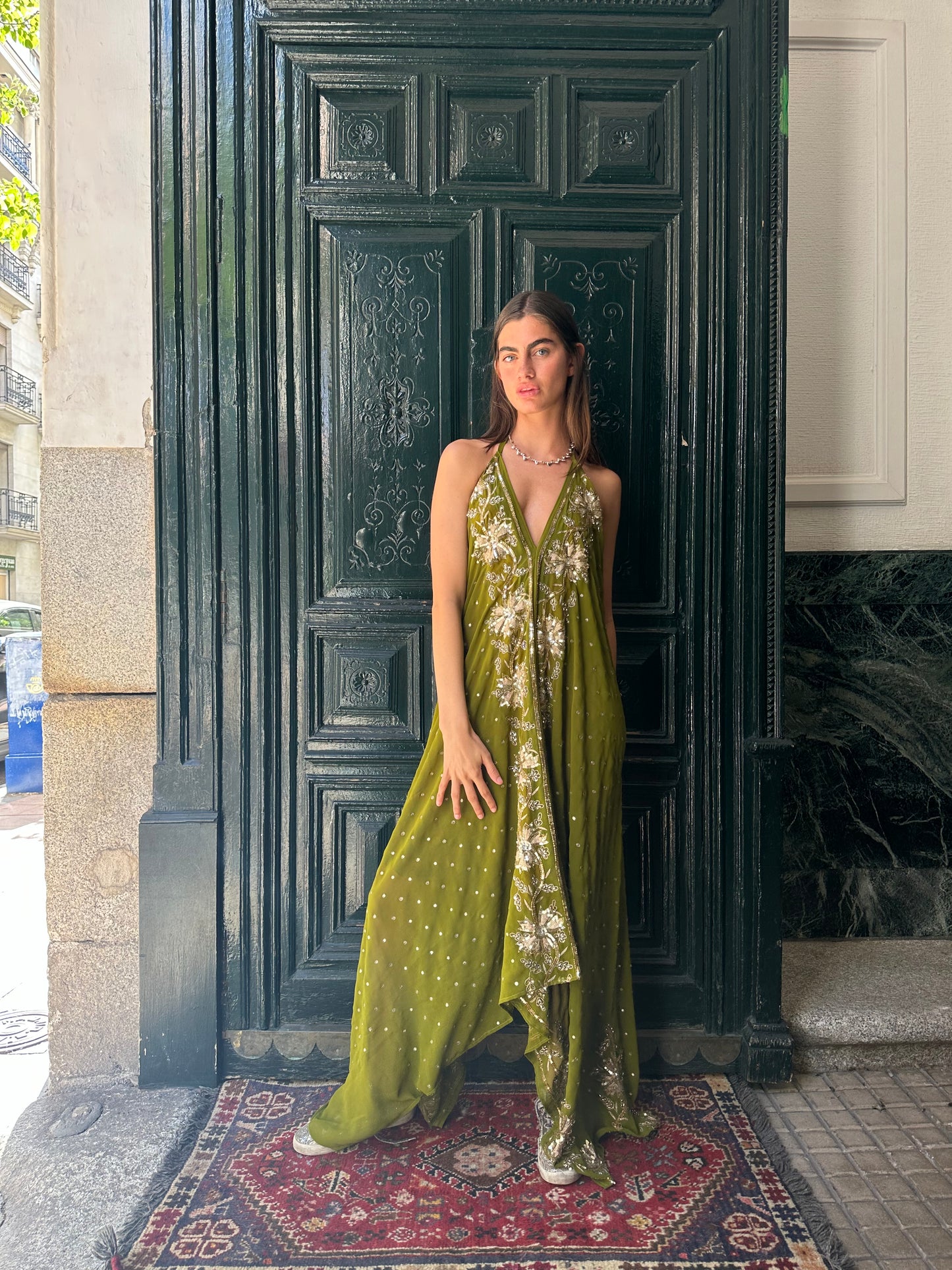 Vestido joya verde