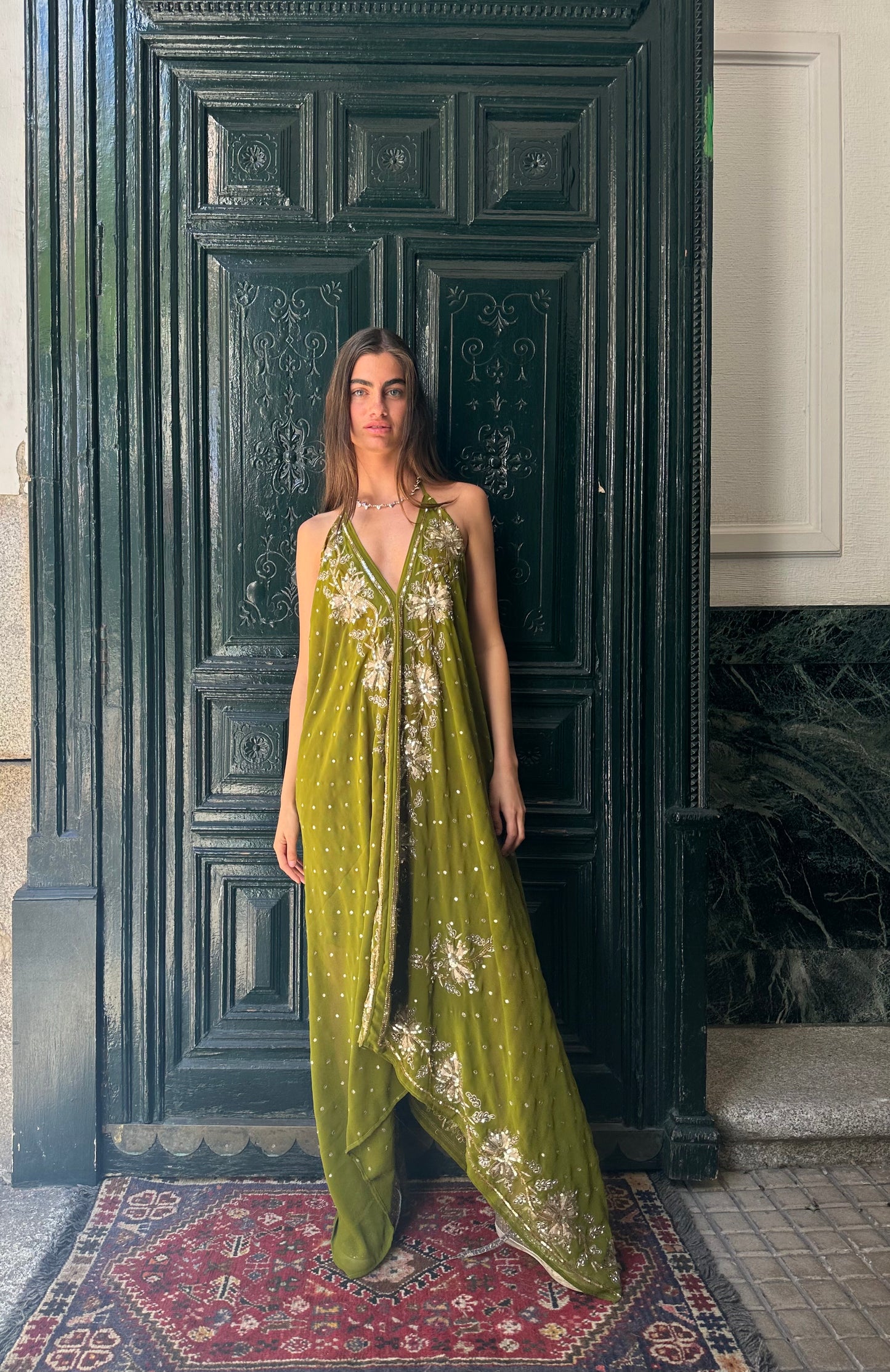 Vestido joya verde