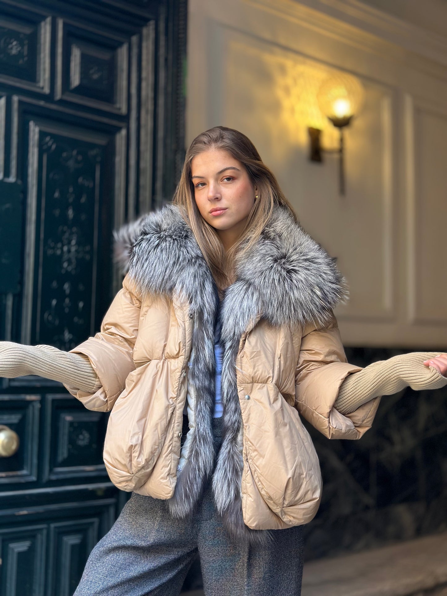 BROOKLYN beige coat