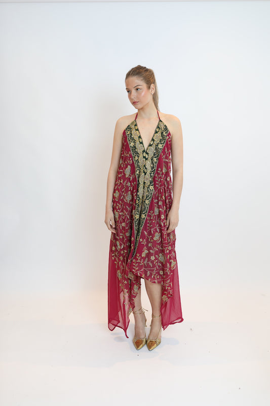 Vestido joya rojo 069