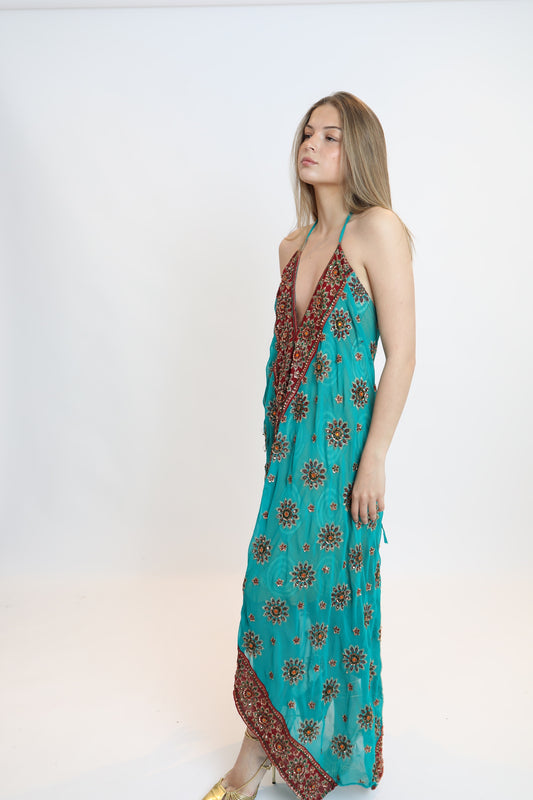 Vestido joya verde 228