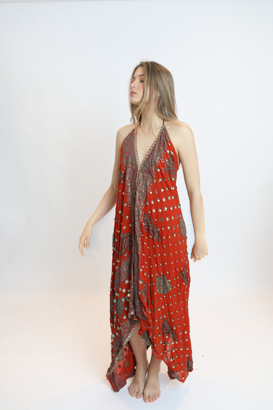 Vestido joya rojo 008