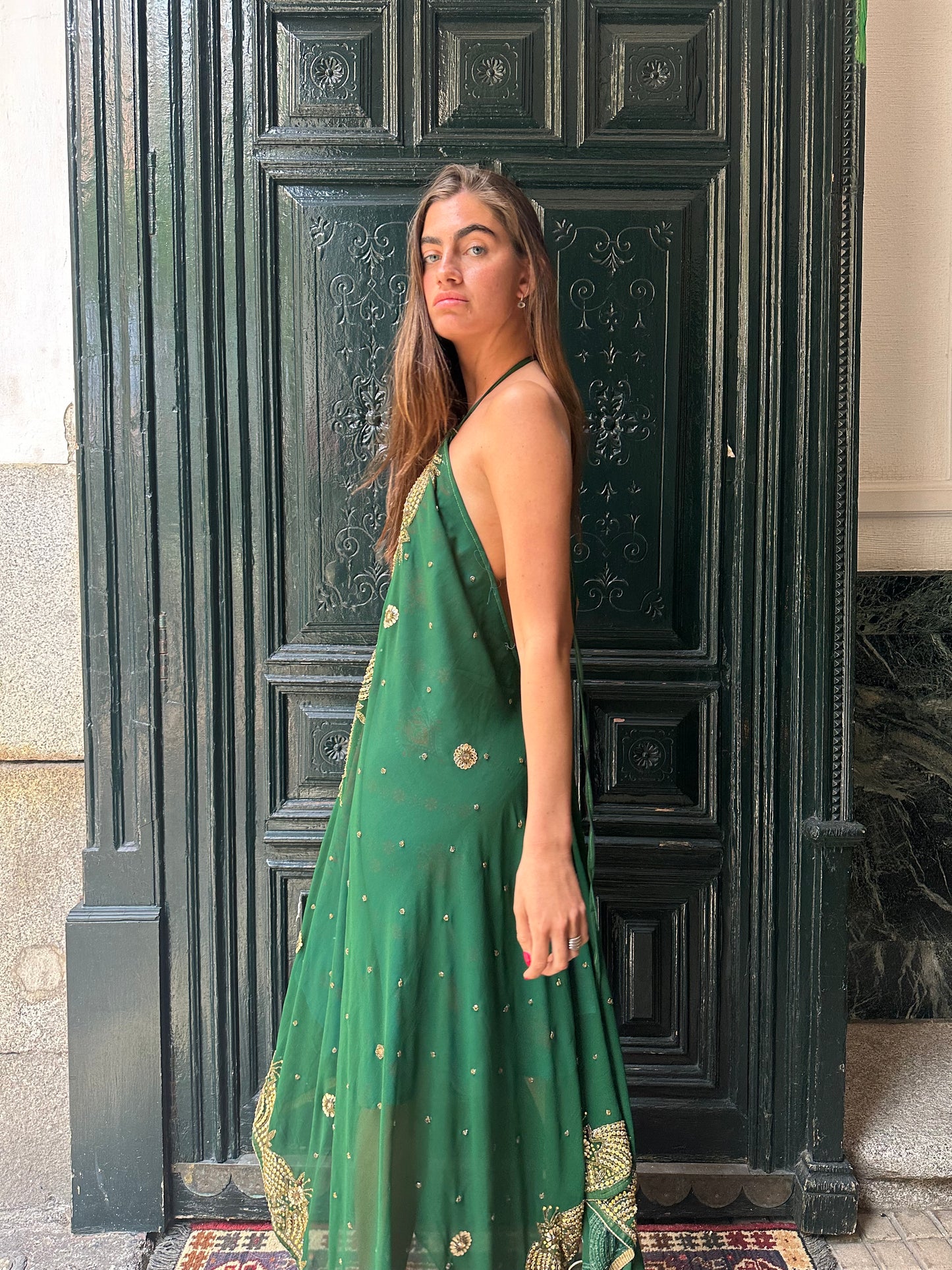 Vestido joya verde