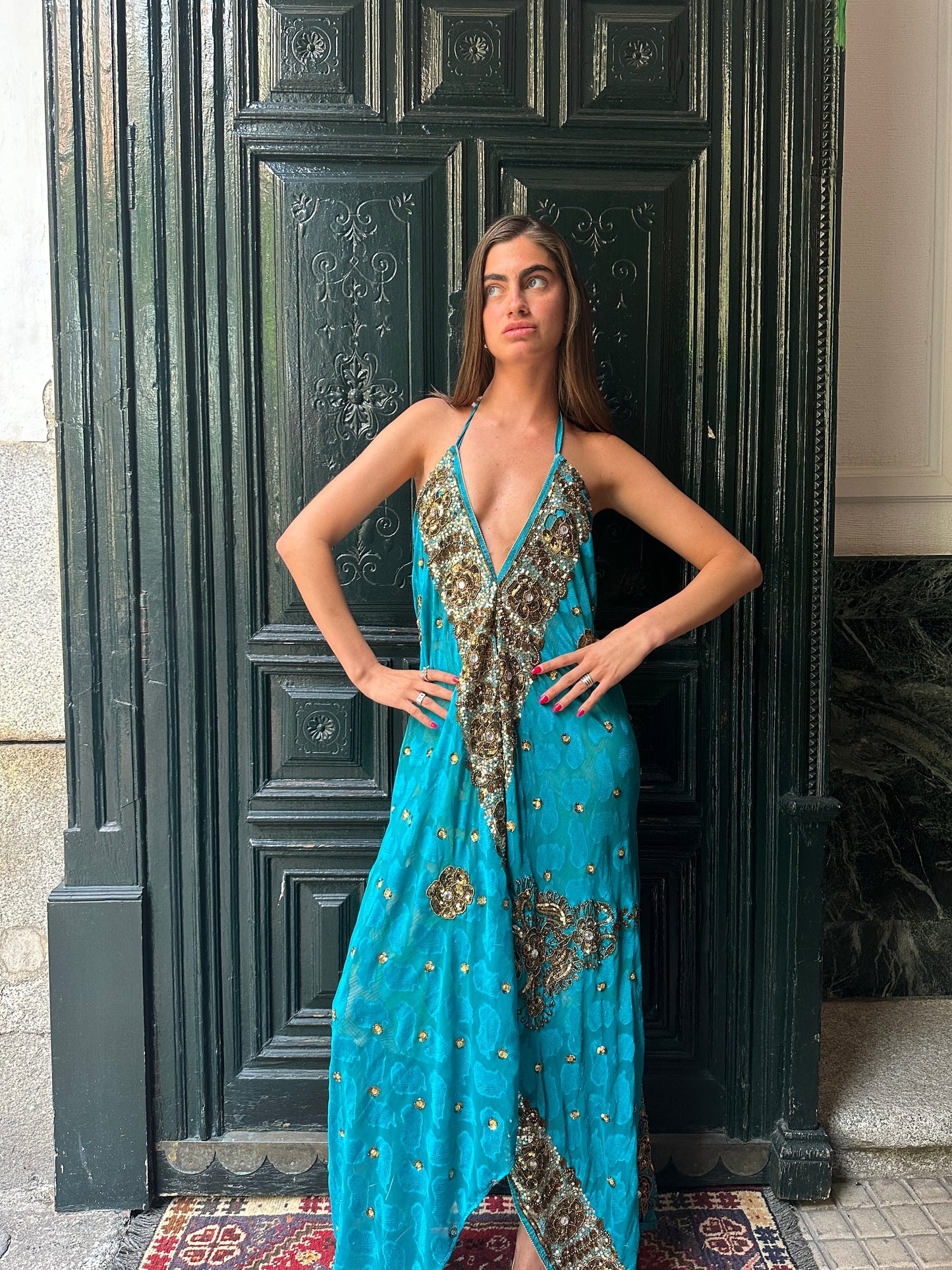 Vestido joya azul