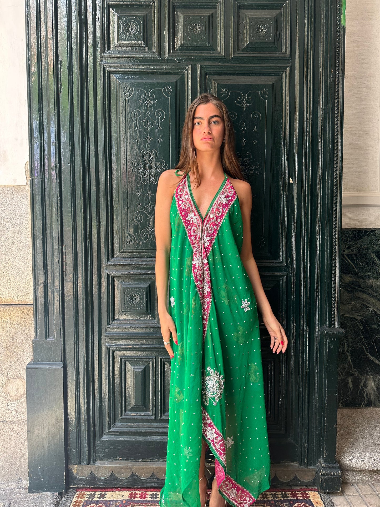 Vestido joya verde