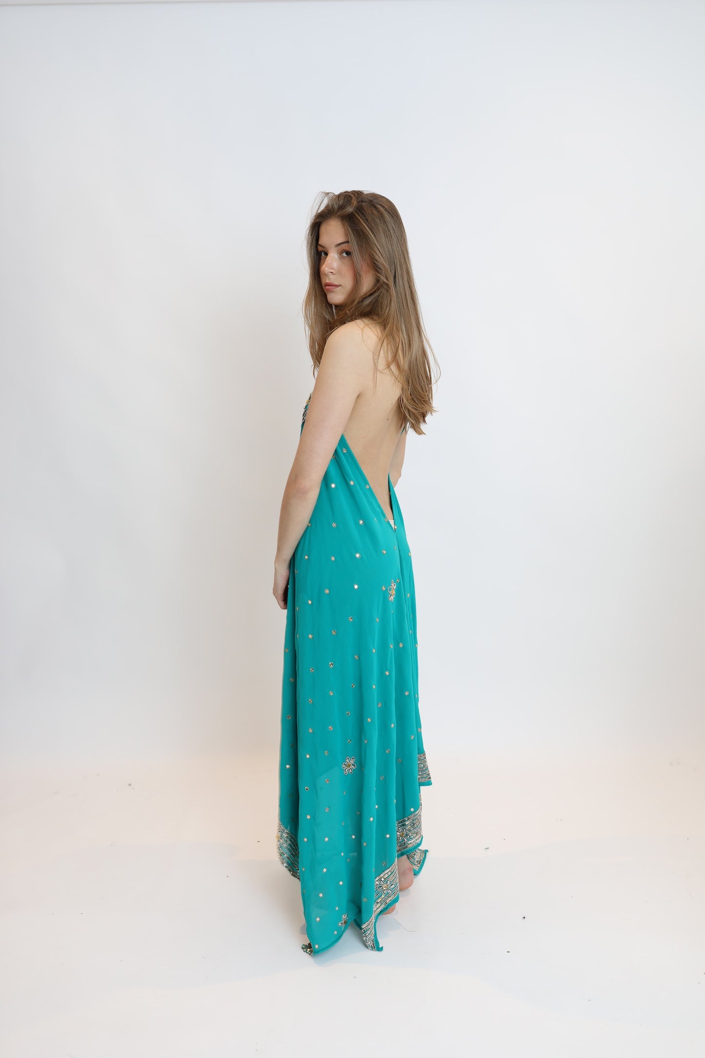 Vestido joya azul 007
