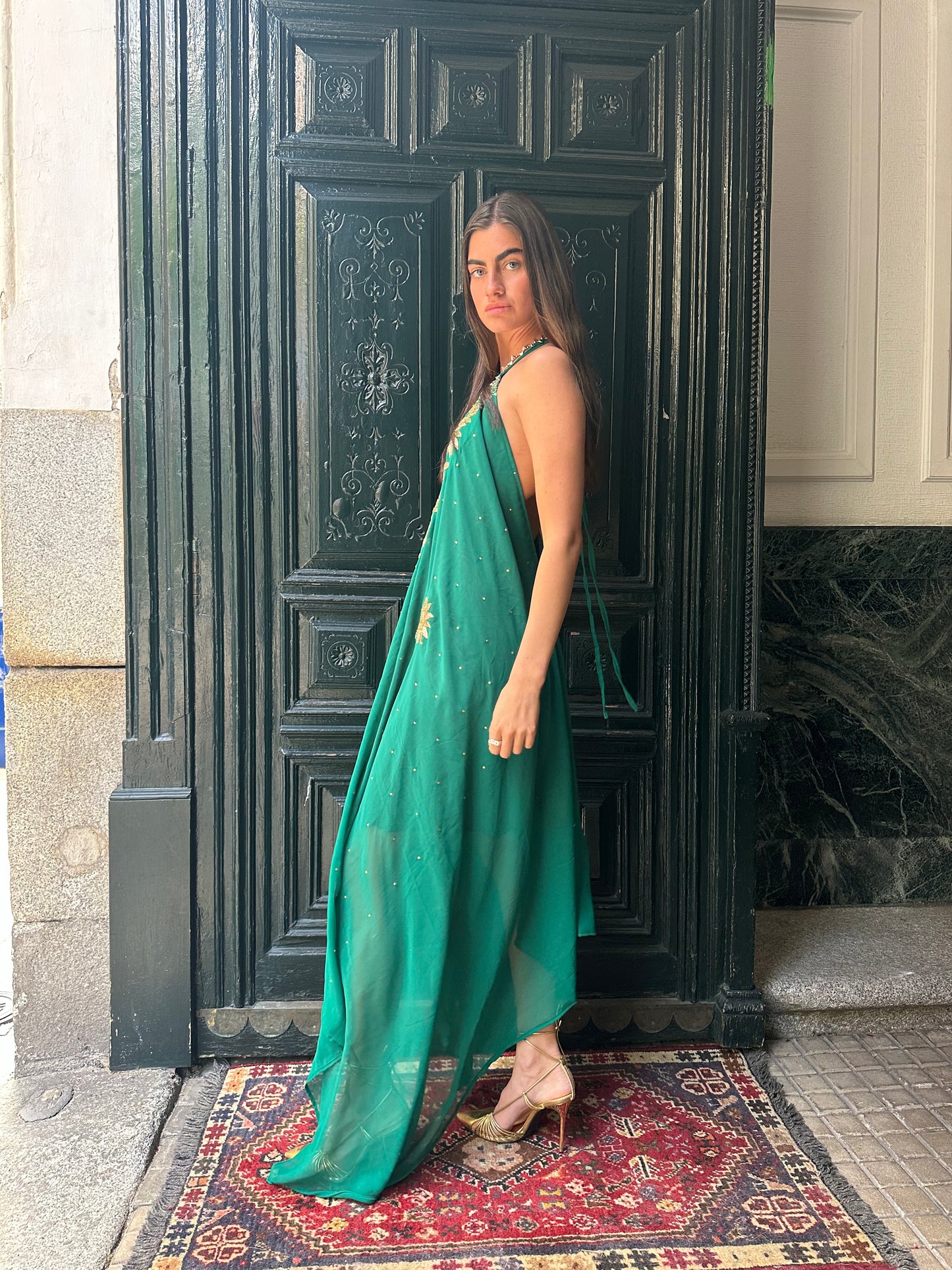 Vestido joya verde