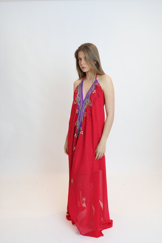 Vestido joya rojo 012