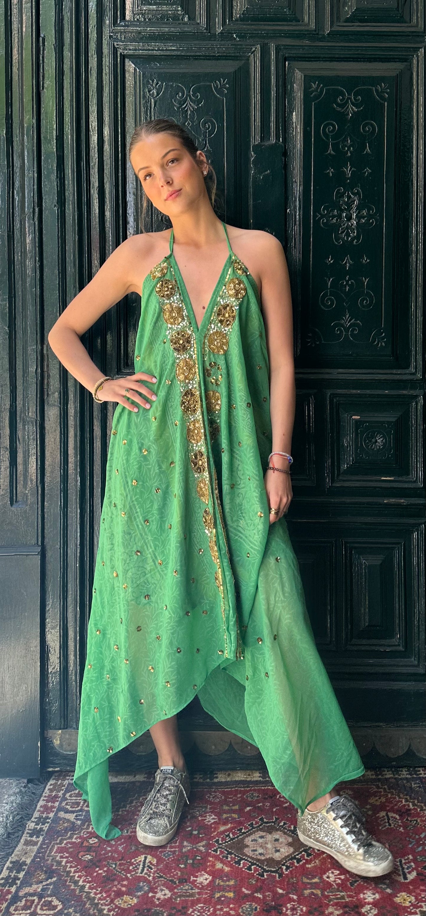 Vestido joya verde