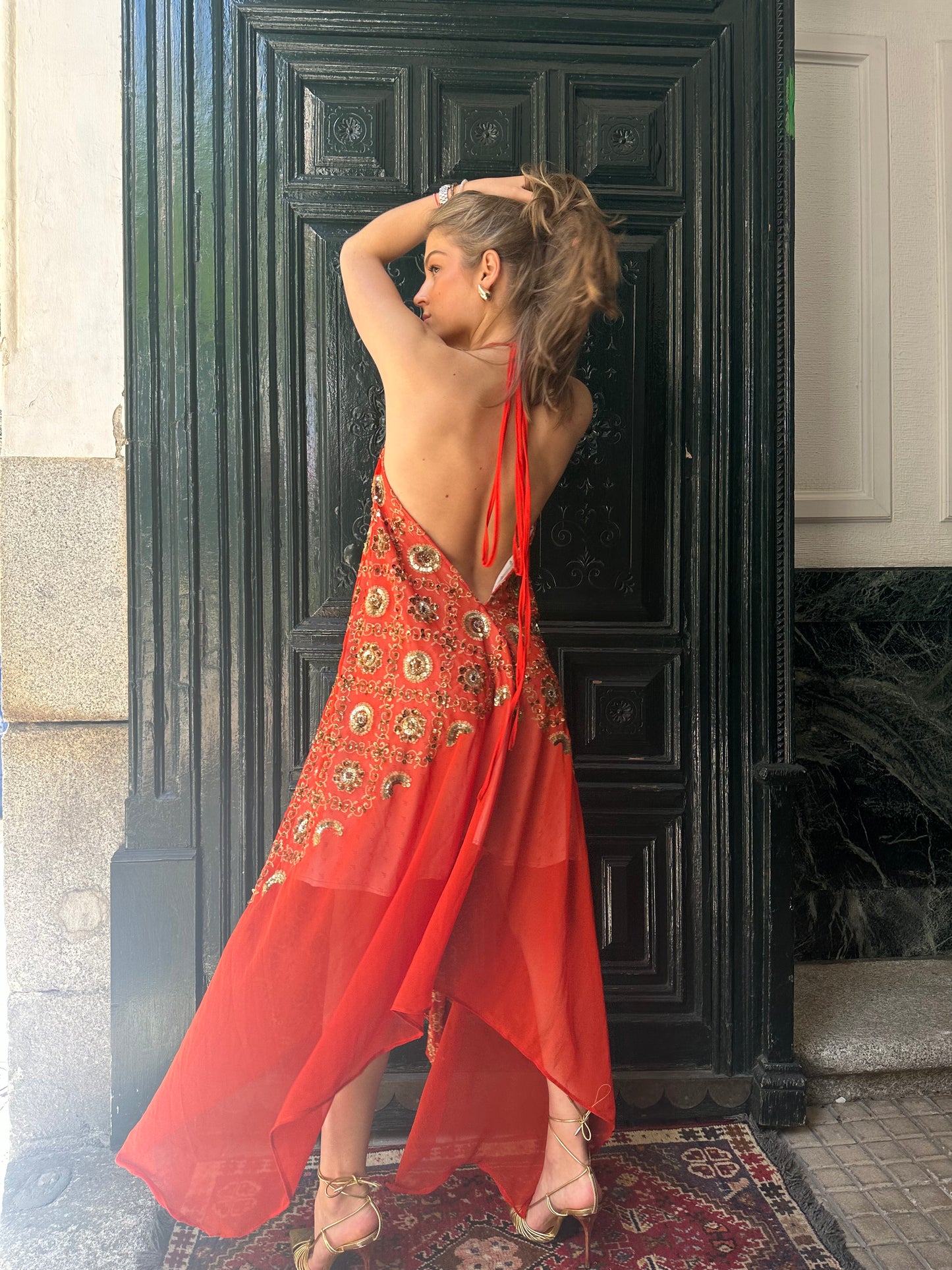 Vestido joya naranja