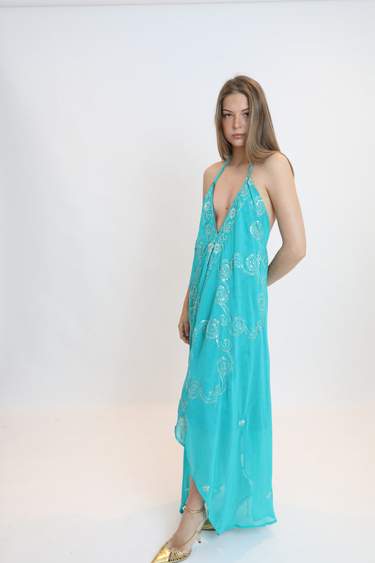 Vestido joya azul 225