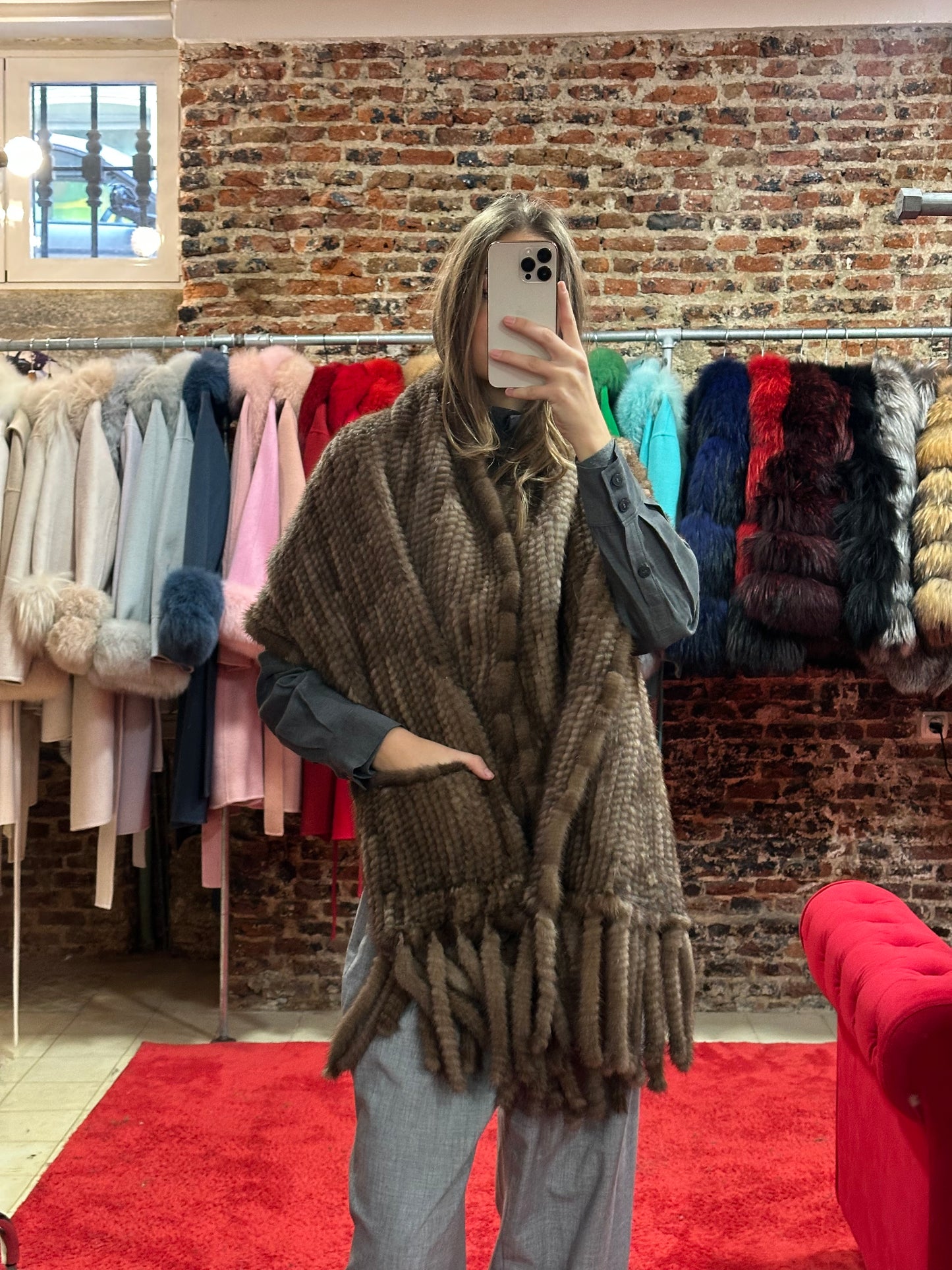 Estola Visón (marrón clarito)